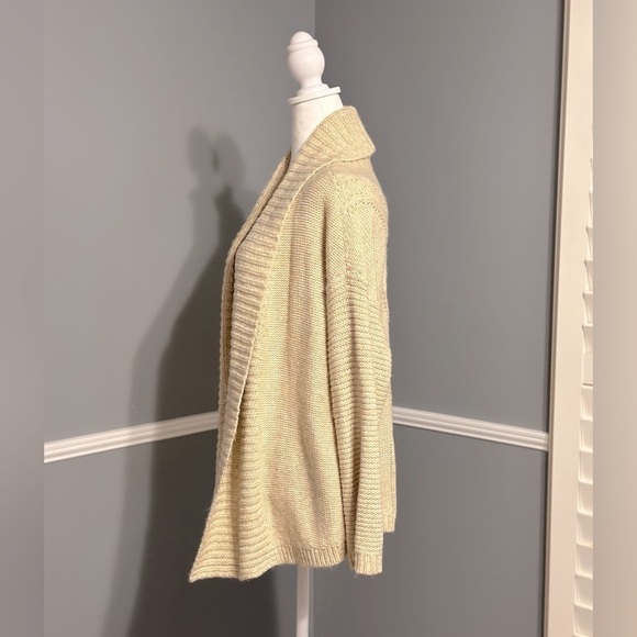 Chico's‎ Cozy Soft Open Front Cable Knit Sweater Cardigan Size Medium Neutral - Picture 6 of 6